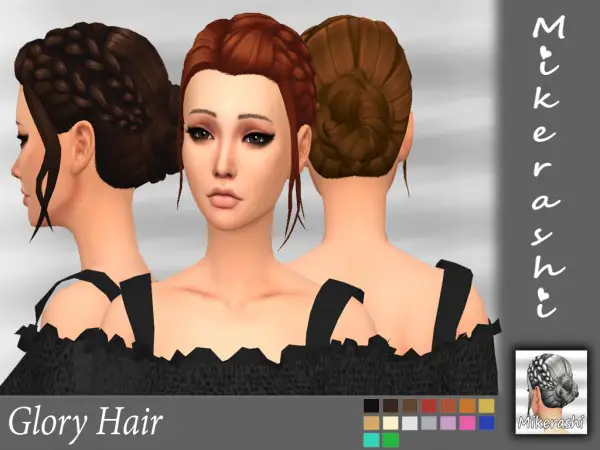 Mikerashi: Glory Hair for Sims 4