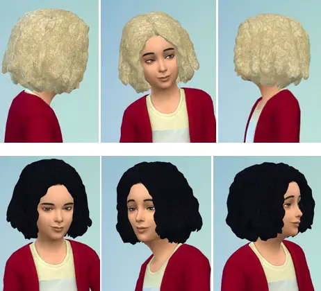 Birksches sims blog: Mega Afro Curls hair retextured for Sims 4