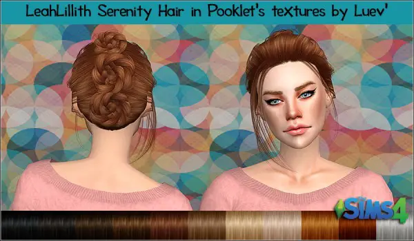 Mertiuza: LeahLillith`s Serenity hair retextured for Sims 4