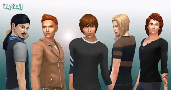 Mystufforigin: Male Hair Pack 4 for Sims 4