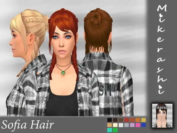 Mikerashi: Sofia Hair for Sims 4
