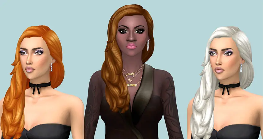 Sims Fun Stuff: Kiara Zurk hairs retextured ~ Sims 4 Hairs