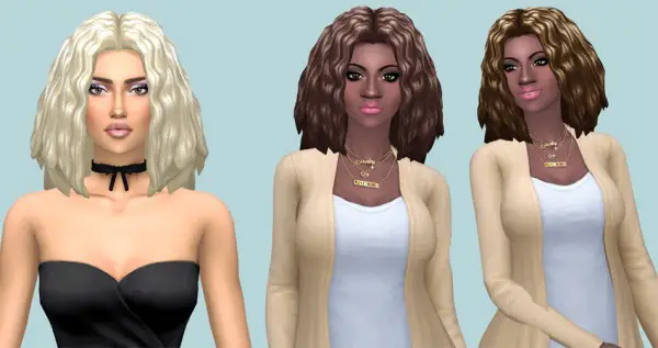 Sims Fun Stuff: Kiara Zurk hairs retextured for Sims 4
