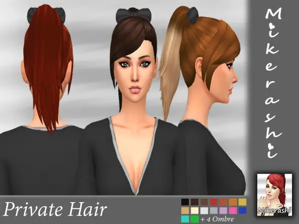 Mikerashi: Private Hair for Sims 4