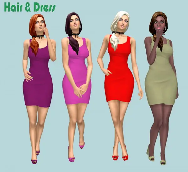 Sims Fun Stuff: Kiara Zurk`s side pony, City and modest bun hairs recolor for Sims 4