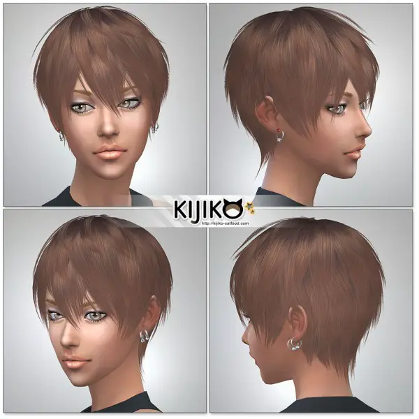 Kijiko Sims: Loves to Swim hair retextured for Sims 4