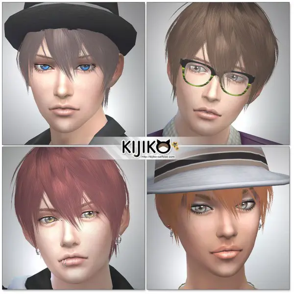 Kijiko Sims: Loves to Swim hair retextured for Sims 4