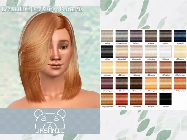 The Sims Resource: LeahLillith`s Lush Life hair retextured by Ursanic for Sims 4