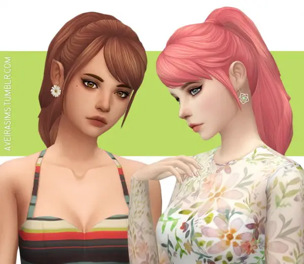 Aveira Sims 4: Leela Hair V1   Recolor for Sims 4