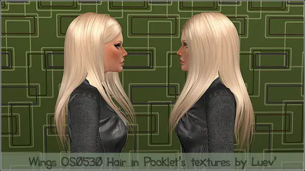Mertiuza: Wings OS0530 hair retextured for Sims 4