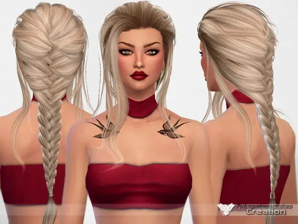 The Sims Resource: LeahLilith`s Daydream hair retextured by Pinkzombiecupcakes for Sims 4