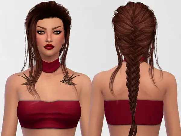 The Sims Resource: LeahLilith`s Daydream hair retextured by Pinkzombiecupcakes for Sims 4