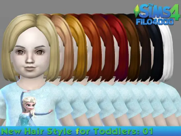 The Sims Resource: Toddler Hair 01 by filo4000 for Sims 4