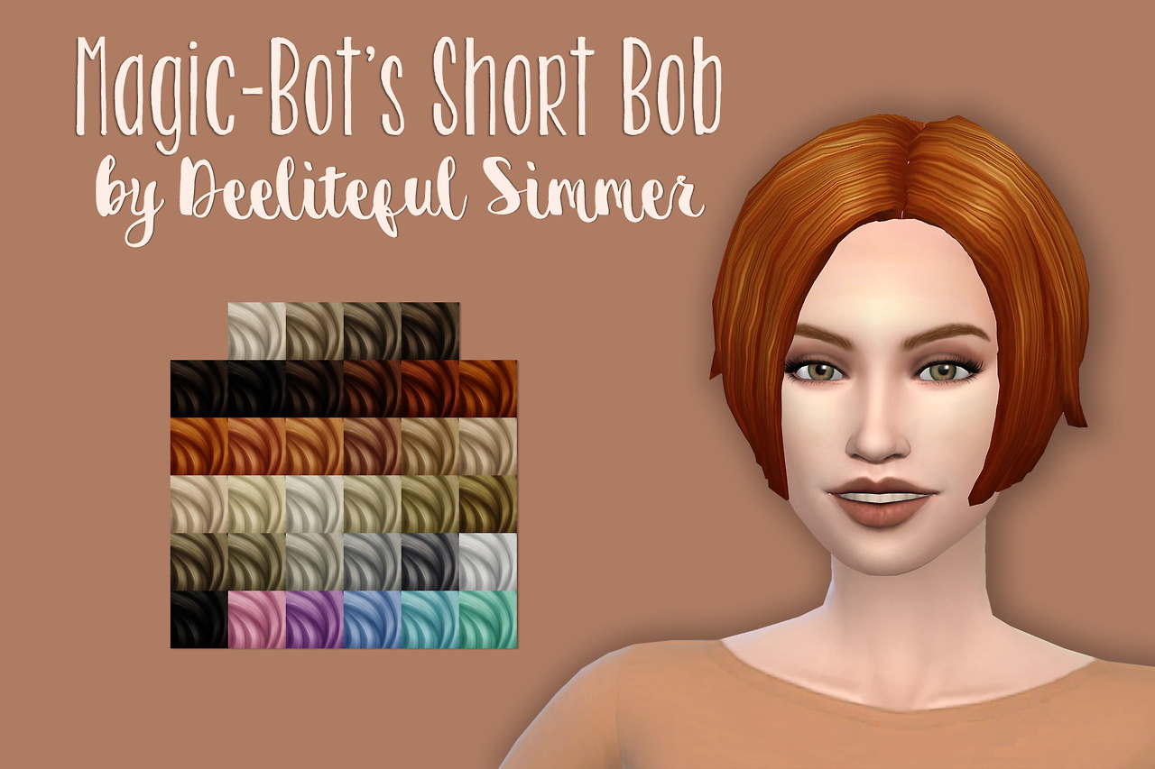 Deelitefulsimmer Vintage Glamour Wavy Bob Recolor Sim 2716