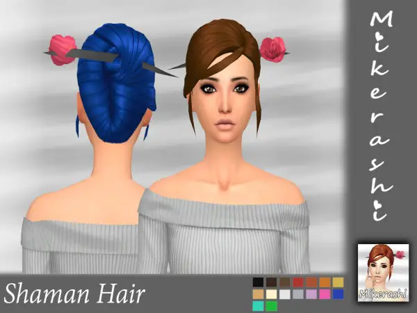 Mikerashi: Shaman Hair for Sims 4