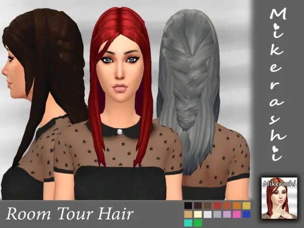 Mikerashi: Room Tour Hair for Sims 4