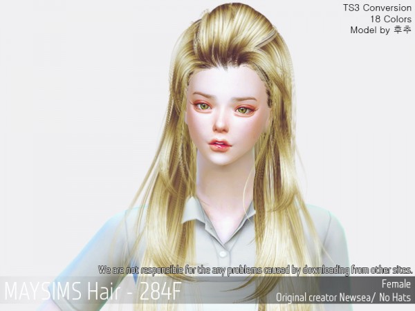 MAY Sims: May Hair 284F hair retextured for Sims 4