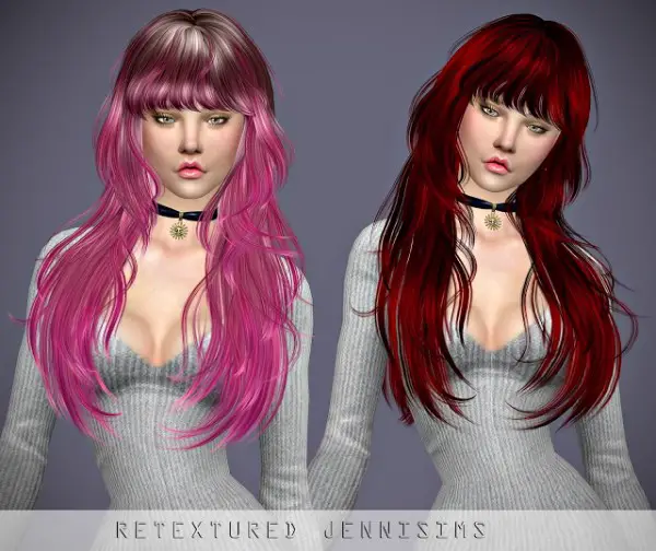 Jenni Sims: Newsea`s Hideout Door hair retextured for Sims 4