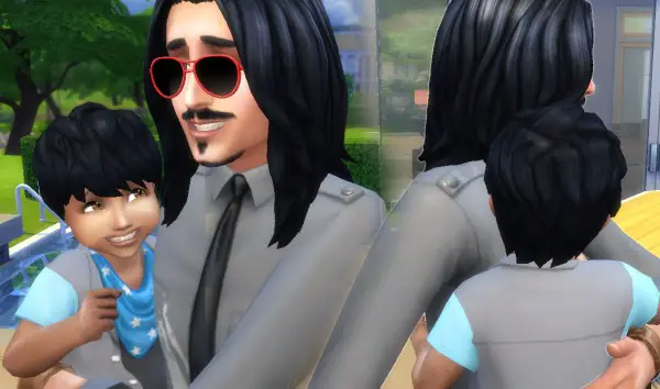 Mystufforigin: Messy Hair for Toddlers for Sims 4
