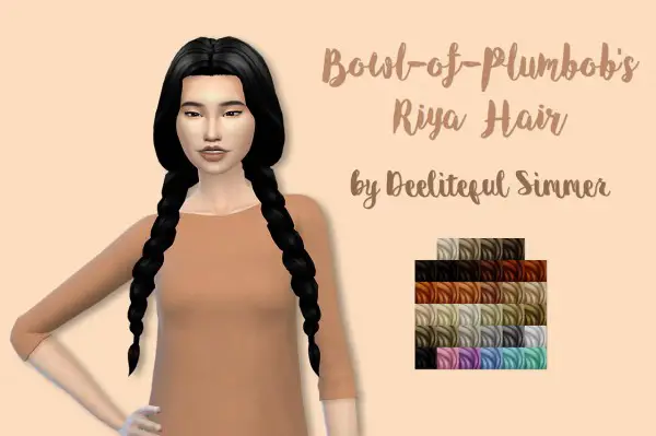 Deelitefulsimmer: Riya hair retextured for Sims 4