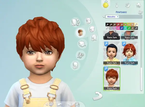 Mystufforigin: Messy Hair for Toddlers for Sims 4