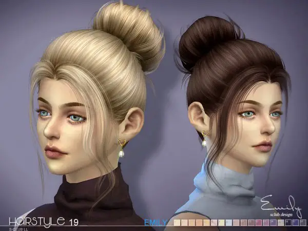 The Sims Resource: Emily n19 hair by S Club for Sims 4