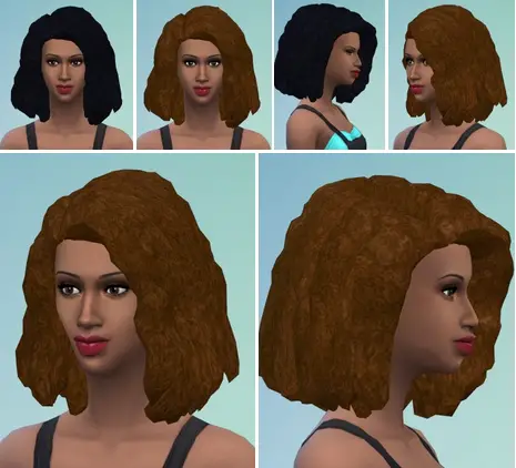 Birksches sims blog: Mega Afro Curls hair for Sims 4