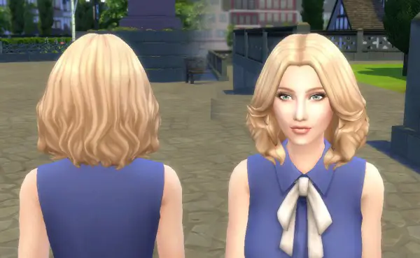 Mystufforigin: Felicia hair retextured for Sims 4