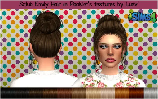 Mertiuza: Sclub`s Emily hair retextured for Sims 4