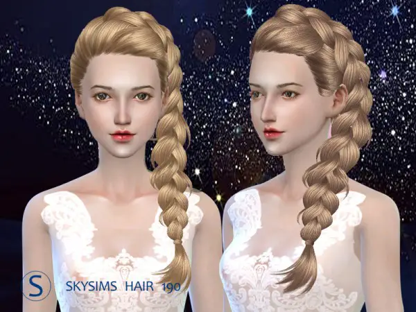Butterflysims: Hair 190 by Skysims for Sims 4
