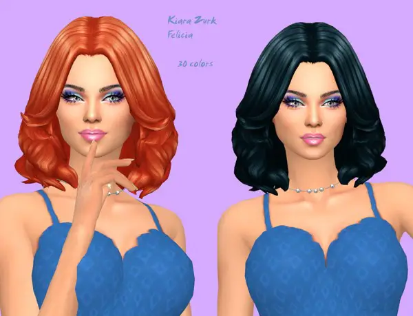 Sims Fun Stuff: Felicia hair retextured for Sims 4