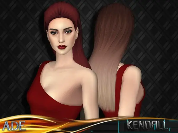 The Sims Resource: Kendall hair by Ade Darma for Sims 4