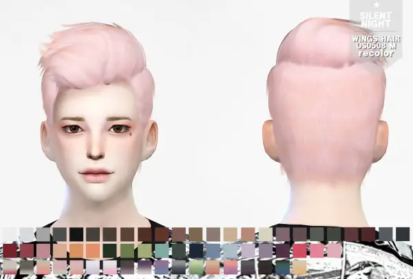 Silent Night: WINGS HAIR OS0508 M recolor for Sims 4