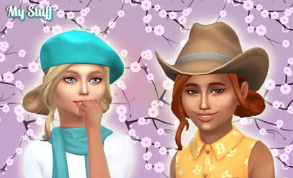 Mystufforigin: Triss Merigold Hairstyle for Girls for Sims 4