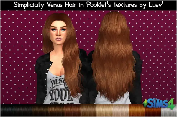 Mertiuza: Simpliciaty`s Venus hair retextured for Sims 4