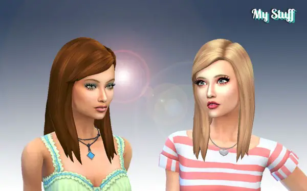 Mystufforigin: Theresa hair retextured for Sims 4