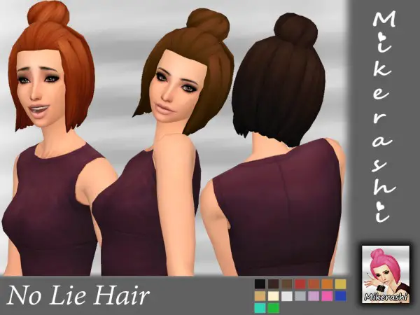 Mikerashi: No Lie Hair for Sims 4