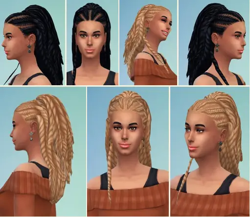 Birksches sims blog: Herta Twist Hair for Sims 4
