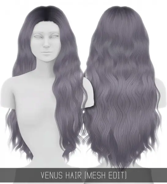 Simpliciaty: Venus hair retextured for Sims 4