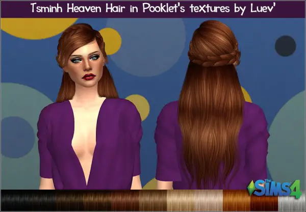 Mertiuza: Tsminh`s Heaven hair retextured for Sims 4