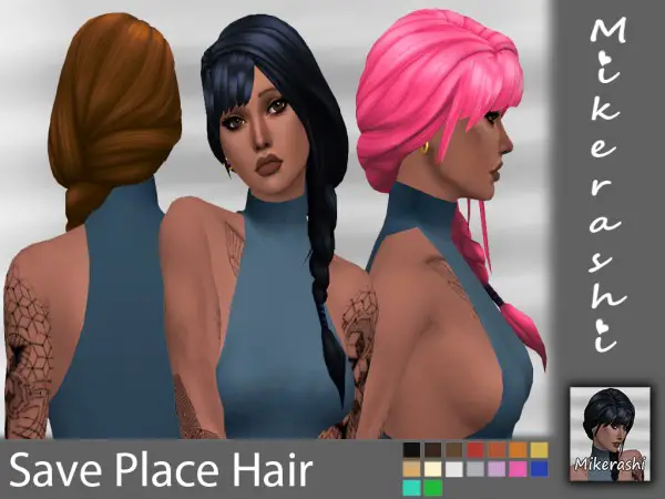 Mikerashi: Save Place Hair for Sims 4