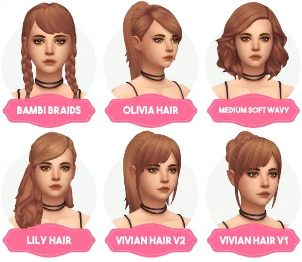 Aveira Sims 4: Clay Hair Recolors Updated for Sims 4