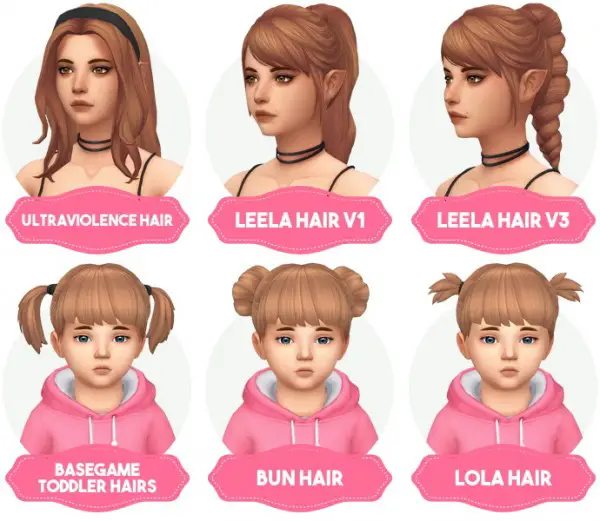 Aveira Sims 4: Clay Hair Recolors Updated for Sims 4