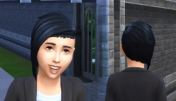 Mystufforigin: Assym hair converted for Sims 4