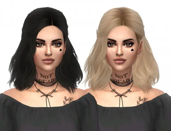 Kenzar Sims: Cazy`s Haley Naturals hair recolored for Sims 4
