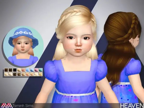 The Sims Resource: Heaven  Hair 33 for toddlers by TsminhSims for Sims 4