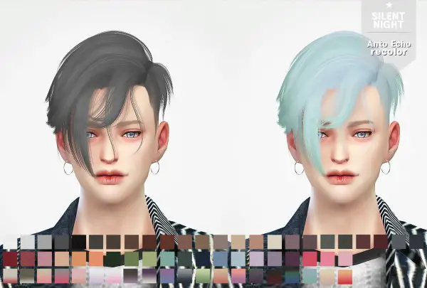 Silent Night: Anto`s Echo hair recolor for Sims 4