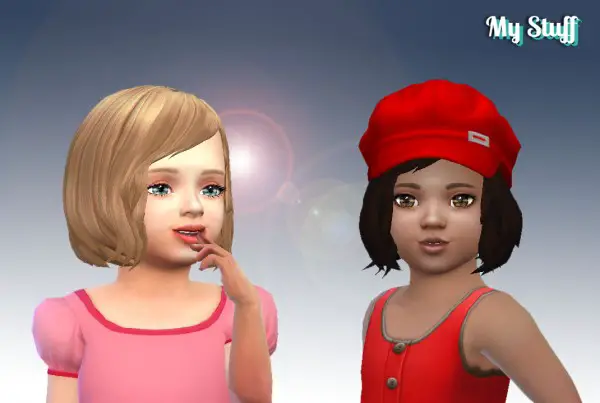 Mystufforigin: Vitality hair for toddlers for Sims 4