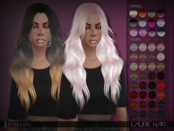 The Sims Resource: Laurie Hair by LeahLillith for Sims 4