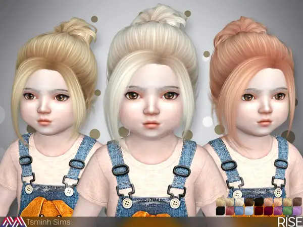 The Sims Resource: Rise Hair 34   toddler by TsminhSims for Sims 4
